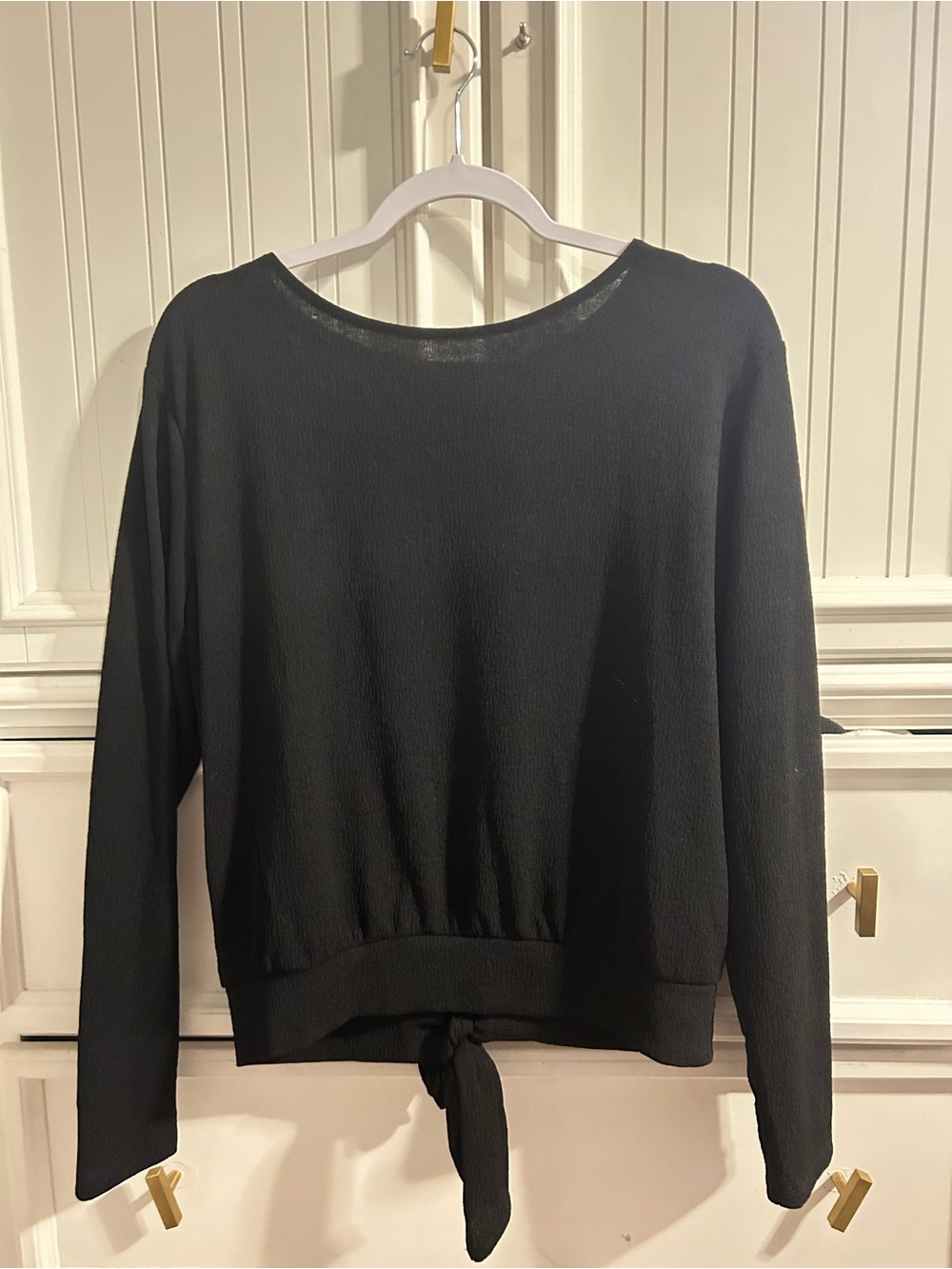 Brand new NWT H&M Women's Black Tie-Hem open back sweater Size M